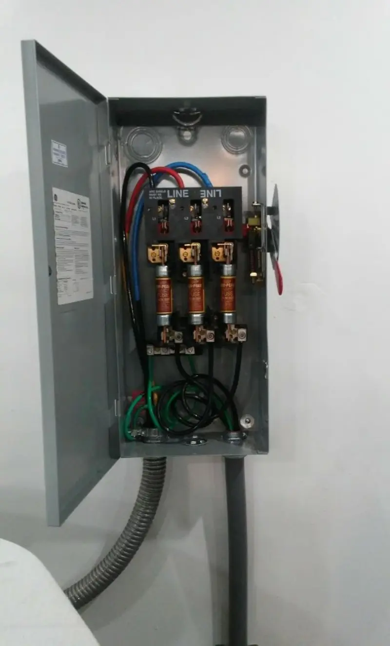 Three-phase disconnect switch installed for Electrical Wiring & Rewiring in Jericho