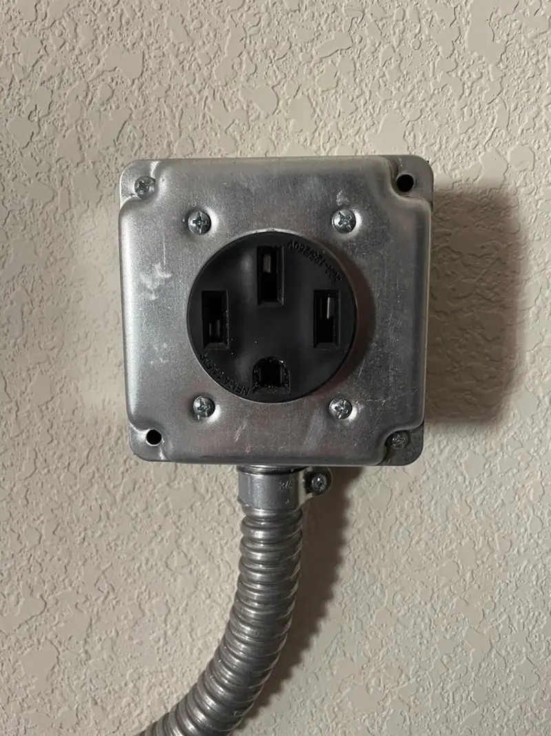 NEMA 14-50 outlet installed for Electrical Panel Upgrade in Jericho